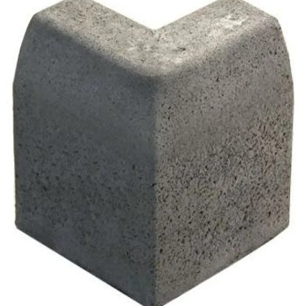 Best Rudus Upotettava reunakivi J12 kulma 90° kupera 500x110x300 mm sileä harmaa