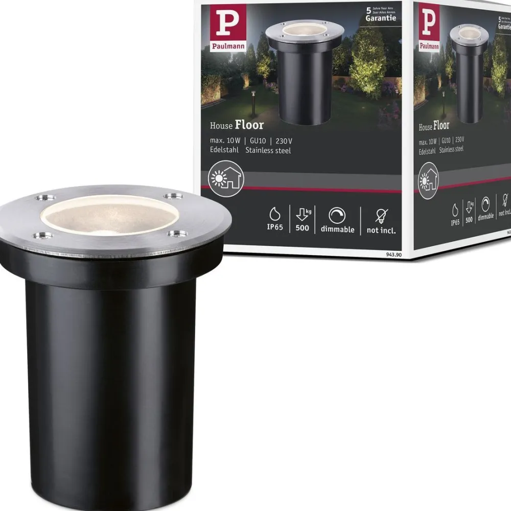 New Paulmann Upotettava terassivalaisin Floor, IP65, 11cm, 230V,rst