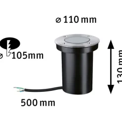 New Paulmann Upotettava terassivalaisin Floor, IP65, 11cm, 230V,rst