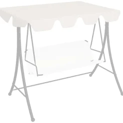 Sale FinePRICE Vaihtokatos puutarhakeinuun valkoinen 192x147 cm 270 g/m²