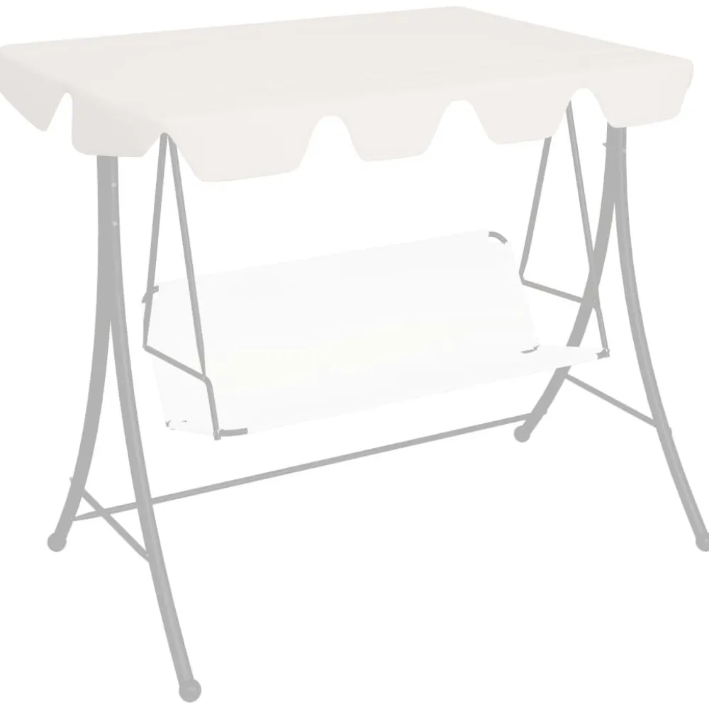 Sale FinePRICE Vaihtokatos puutarhakeinuun valkoinen 192x147 cm 270 g/m²