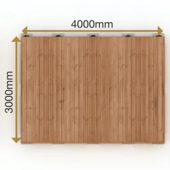 Best PatioNord Valmisterassi PatioN°rd Havu, 3x4m, kestopuu