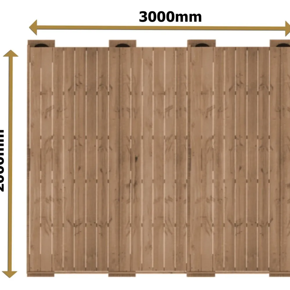 Outlet PatioNord Valmisterassi PatioN°rd Havu, 2x3m, kestopuu