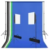 Sale FinePRICE Valokuvastudiosarja softbox-valot ja taustakankaat