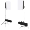 Best FinePRICE Valokuvastudiosarja 3 softbox-valoilla ja taustakankaalla