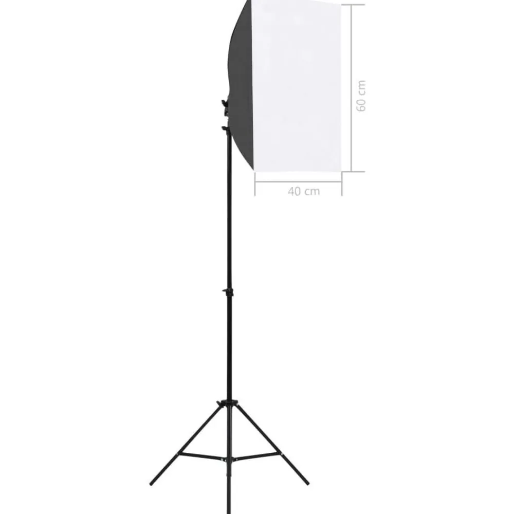 Best FinePRICE Valokuvastudiosarja 6 softbox-valoilla ja taustakankaalla