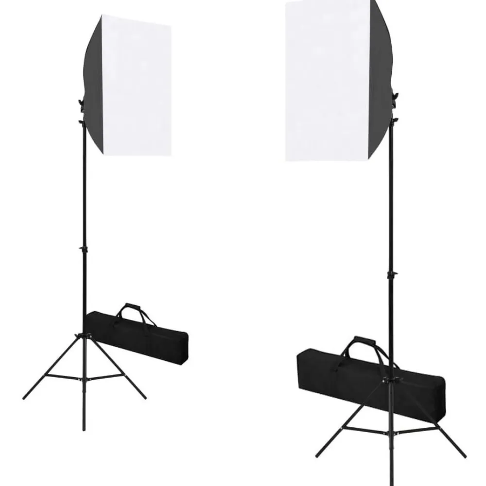 Best FinePRICE Valokuvastudiosarja 6 softbox-valoilla ja taustakankaalla