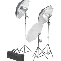 Clearance FinePRICE Valokuvastudiosarja 6 valosarjalla ja taustakankaalla