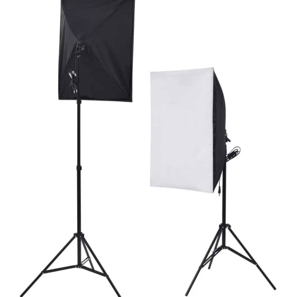 Clearance FinePRICE Valokuvastudiosetti 5 värillistä taustaa ja 2 softboxia