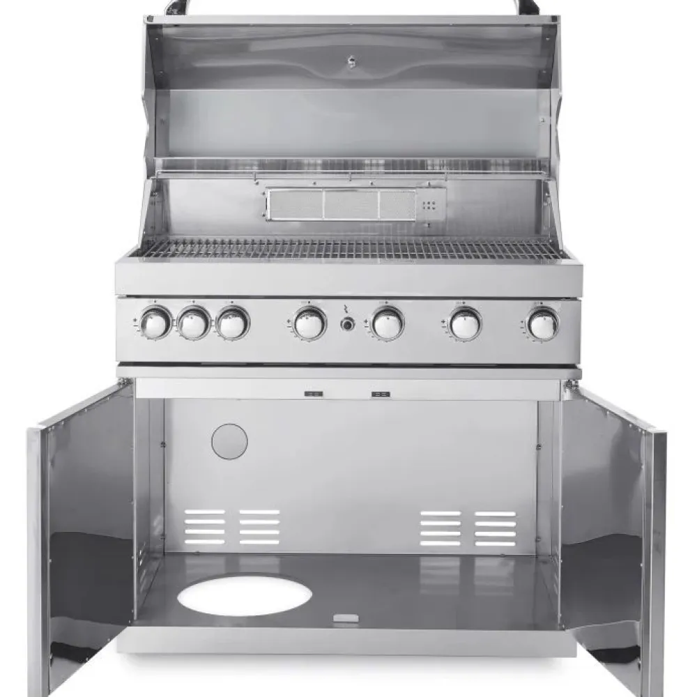 Sale Myoutdoorkitchen Vapaasti seisova kaasugrilli Classic Line Stainless, 6 poltinta ja infrapunalämpö, rst