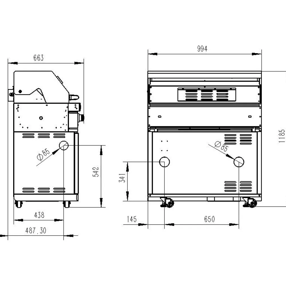 Sale Myoutdoorkitchen Vapaasti seisova kaasugrilli Classic Line Stainless, 6 poltinta ja infrapunalämpö, rst