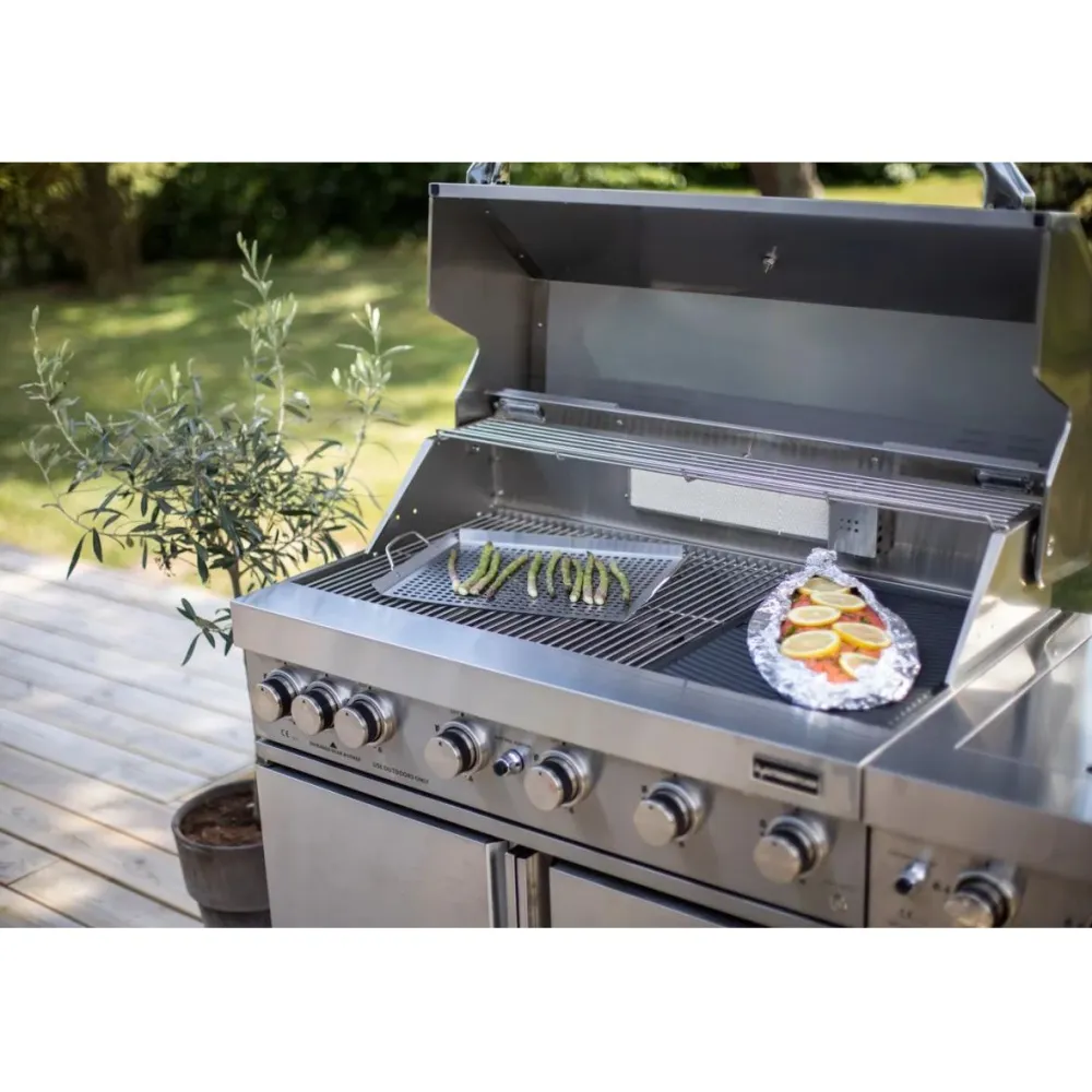 Sale Myoutdoorkitchen Vapaasti seisova kaasugrilli Classic Line Stainless, 6 poltinta ja infrapunalämpö, rst