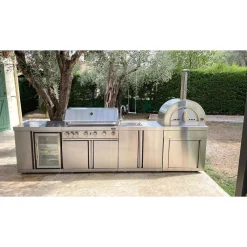 Sale Myoutdoorkitchen Vapaasti seisova kaasugrilli Classic Line Stainless, 6 poltinta ja infrapunalämpö, rst