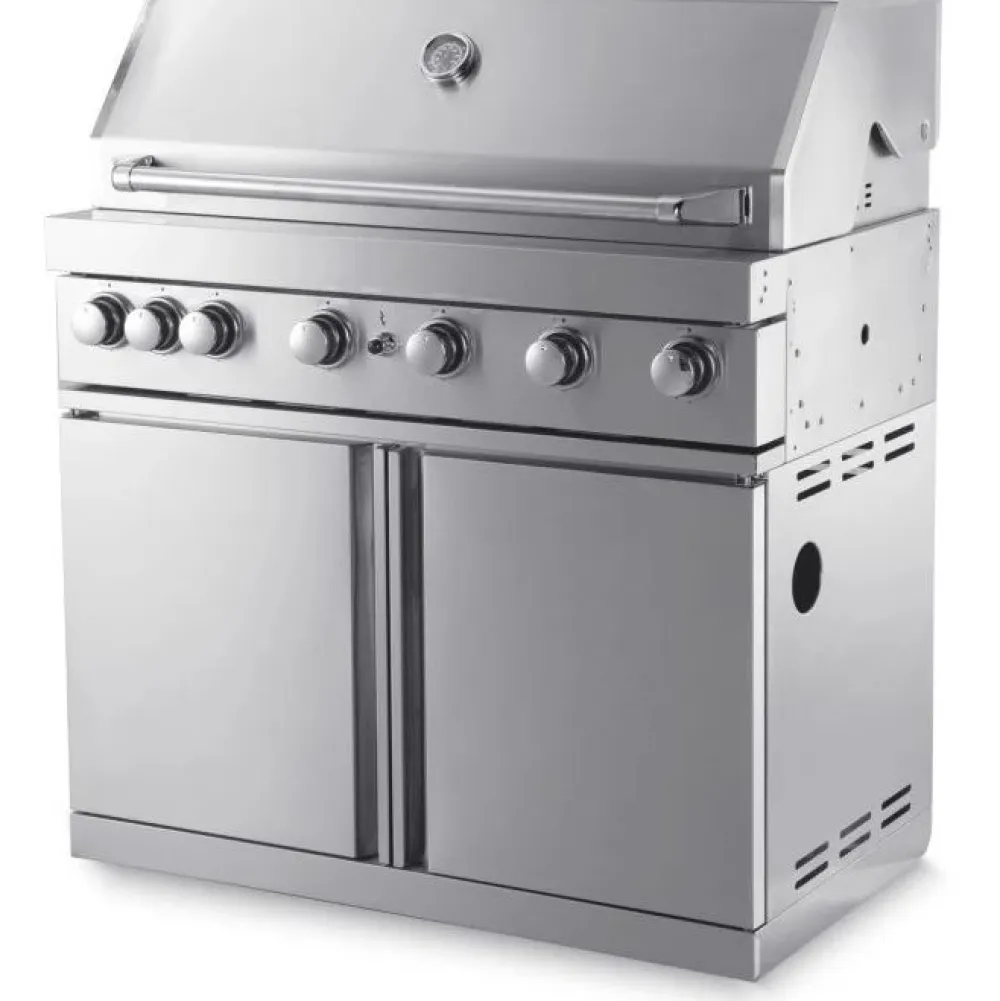 Sale Myoutdoorkitchen Vapaasti seisova kaasugrilli Classic Line Stainless, 6 poltinta ja infrapunalämpö, rst