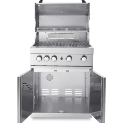 New Myoutdoorkitchen Vapaasti seisova kaasugrilli 4 poltinta ja infrapunalämmitin Stainless Collection