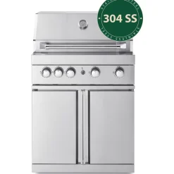 New Myoutdoorkitchen Vapaasti seisova kaasugrilli 4 poltinta ja infrapunalämmitin Stainless Collection