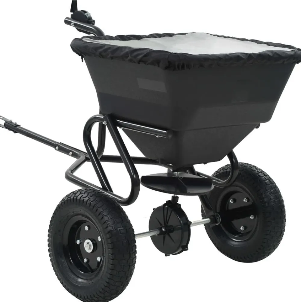Clearance FinePRICE Vedettävä suolan levitin pvc ja teräs 125x74x79 cm 45 l