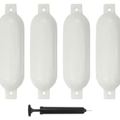 FinePRICE Veneen lepuuttaja, 4 kpl, valkoinen, 51x14 cm, PVC
