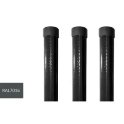 New AB Polar Verkkoaidan tolppa , pyöreä 48 mm korkeus 250 cm, harmaa