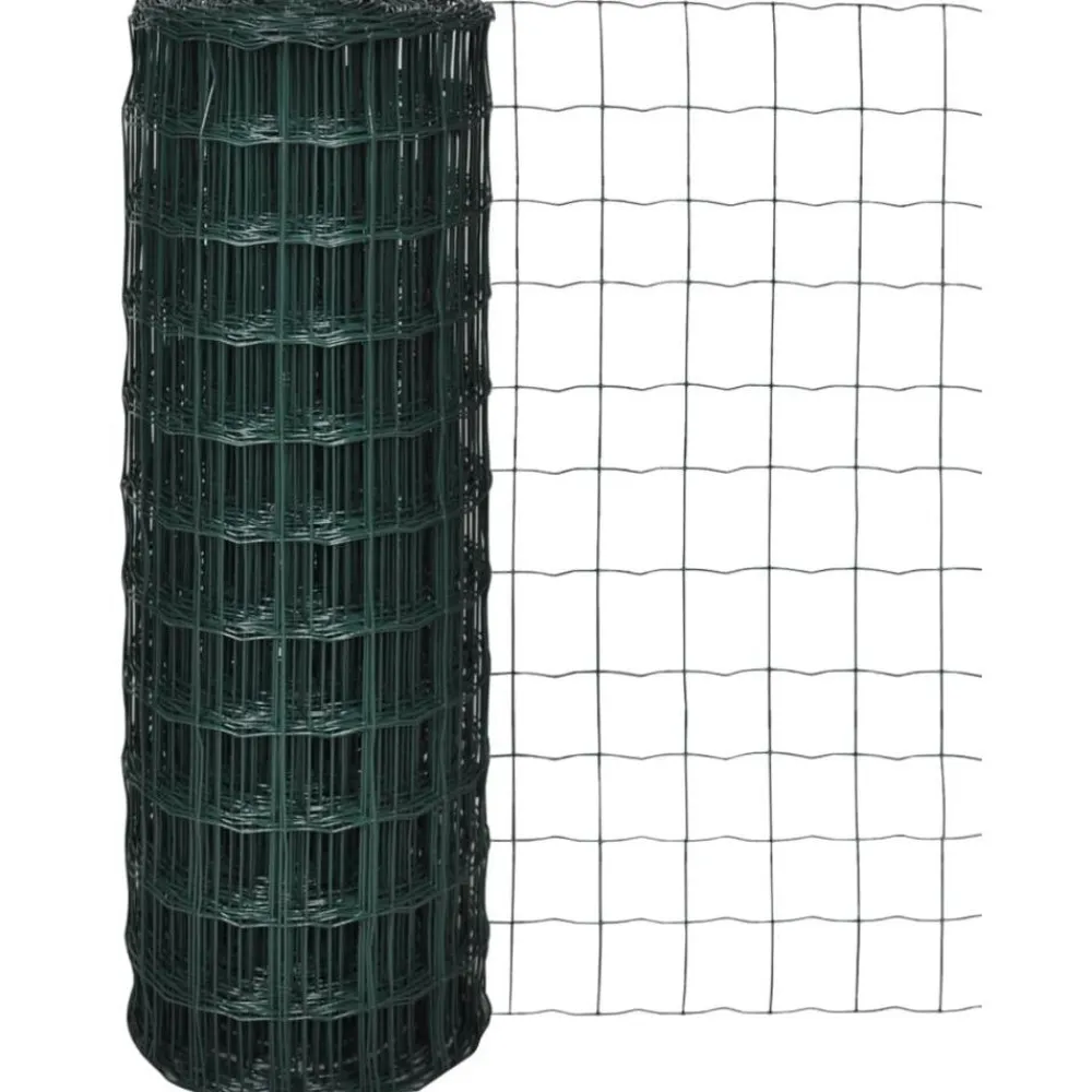 Clearance FinePRICE Verkkoaita teräs silmäkoko 76x63mm 25x1.0m vihreä