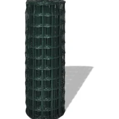 FinePRICE Verkkoaita teräs silmäkoko 100x100mm 25x0.8m vihreä