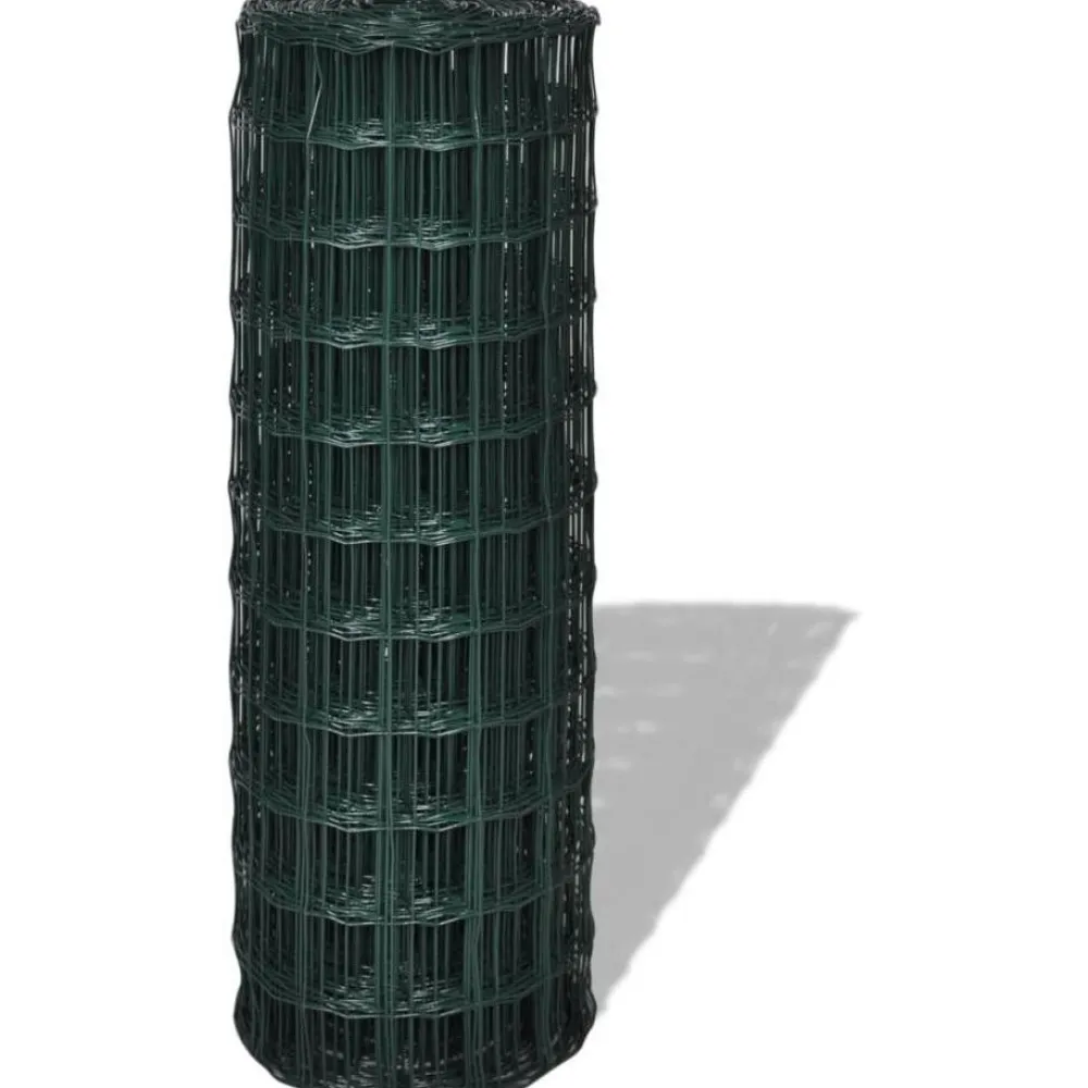 Discount FinePRICE Verkkoaita teräs silmäkoko 100x100mm 10x1.5m vihreä