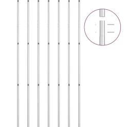New FinePRICE Verkkoaita tolpilla galvanoitu teräs 15x1,5 m hopea