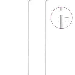 New FinePRICE Verkkoaita tolpilla galvanoitu teräs 15x1,5 m hopea