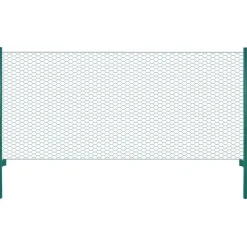 New FinePRICE Verkkoaita tolpilla teräs 25x0.5m silmäkoko 13mm vihreä