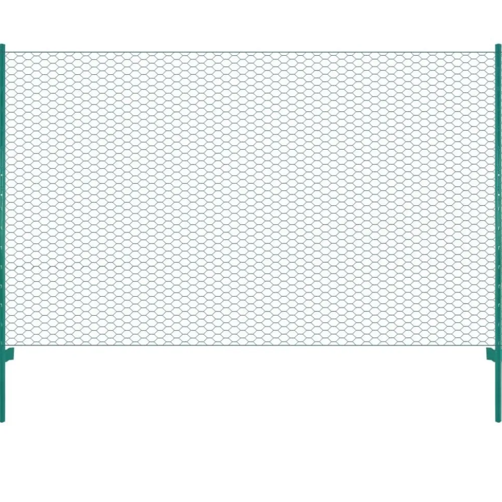 New FinePRICE Verkkoaita tolpilla teräs 25x1.5m silmäkoko 25mm vihreä