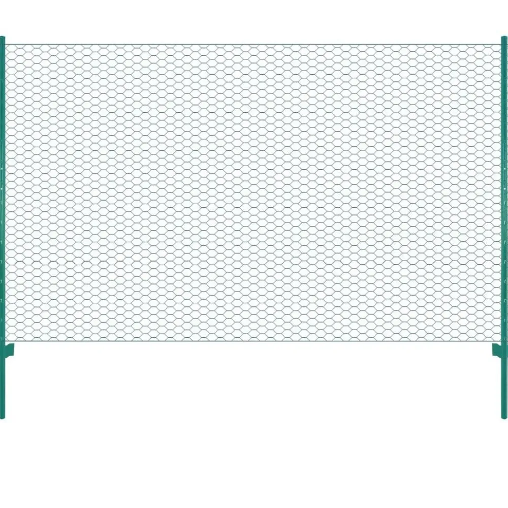 Clearance FinePRICE Verkkoaita tolpilla teräs 25x2m silmäkoko 13mm vihreä