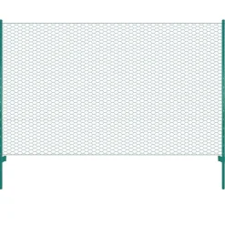 Clearance FinePRICE Verkkoaita tolpilla teräs 25x1.5m silmäkoko 50mm vihreä