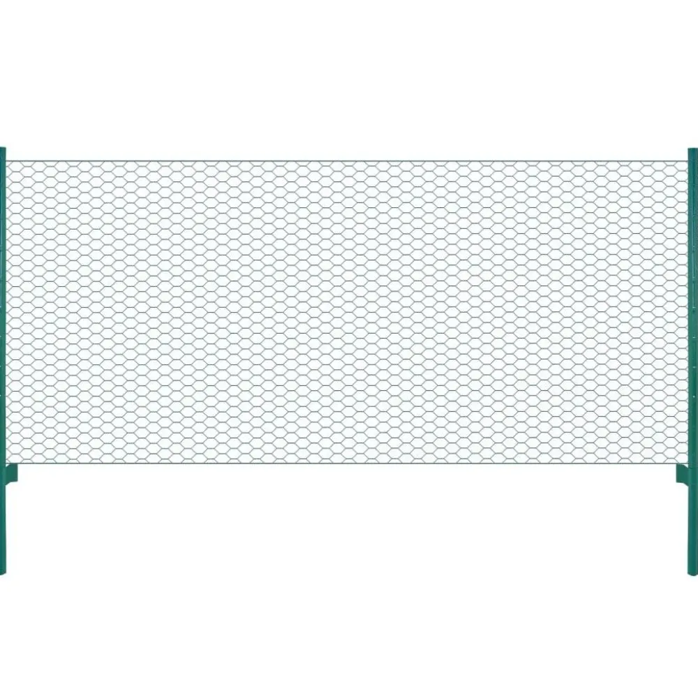 New FinePRICE Verkkoaita tolpilla teräs 25x1m silmäkoko 13mm vihreä