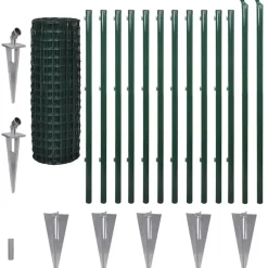 Discount FinePRICE Verkkoaita tolppa+maapiikki teräs 25x1.2m vihreä