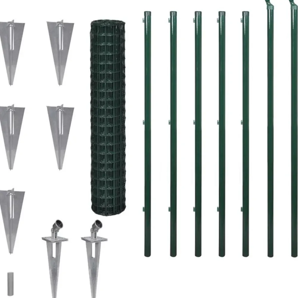 Discount FinePRICE Verkkoaita tolppa+maapiikki teräs 10x1.5m vihreä