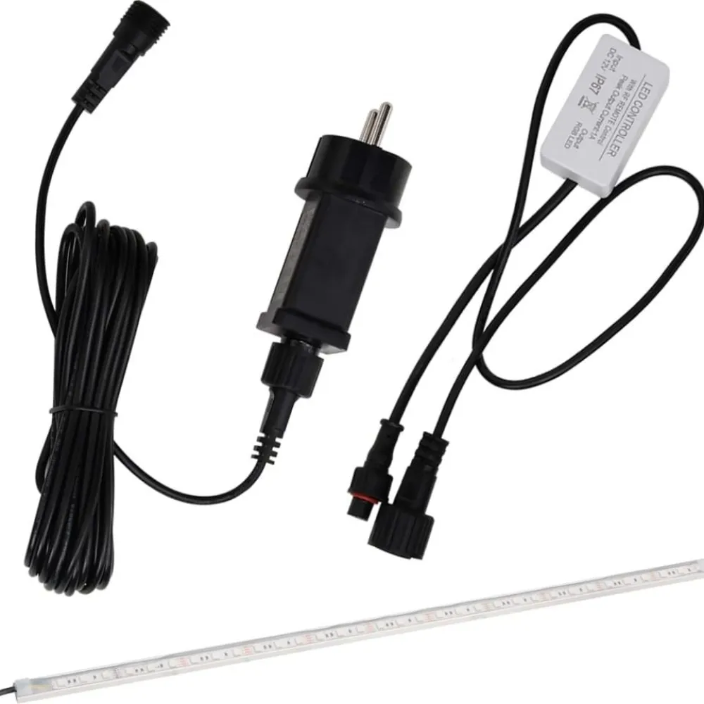 Discount FinePRICE Vesiputous RGB LED-valoilla ruostumaton teräs eri kokoja