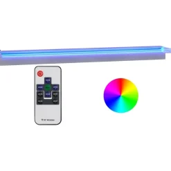 Discount FinePRICE Vesiputous RGB LED-valoilla ruostumaton teräs eri kokoja