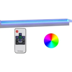 Discount FinePRICE Vesiputous RGB LED-valoilla ruostumaton teräs eri kokoja