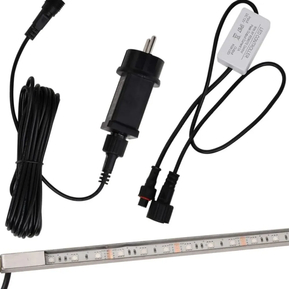 Discount FinePRICE Vesiputous RGB LED-valoilla ruostumaton teräs eri kokoja