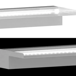 Clearance FinePRICE Vesiputous suihkulähde LED-valoilla ruostumatonta terästä 110cm