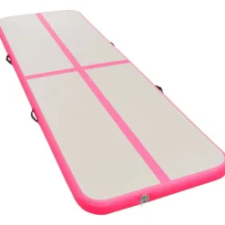 Outlet FinePRICE Voimistelumatto, täytettävä, pumpulla, 400x100x10cm, PVC, pinkki