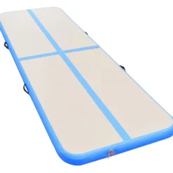 Online FinePRICE Voimistelumatto, täytettävä, pumpulla, 300x100x10cm, PVC, sininen