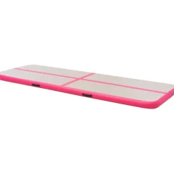 Best FinePRICE Voimistelumatto, täytettävä, pumpulla, 500x100x10cm, PVC, pinkki