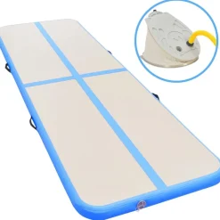 Discount FinePRICE Voimistelumatto, täytettävä, pumpulla, 600x100x10cm, PVC, sininen