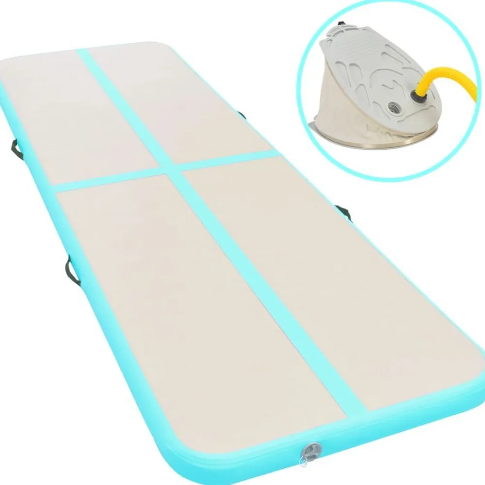 Discount FinePRICE Voimistelumatto, täytettävä, pumpulla, 600x100x10cm, PVC, vihreä