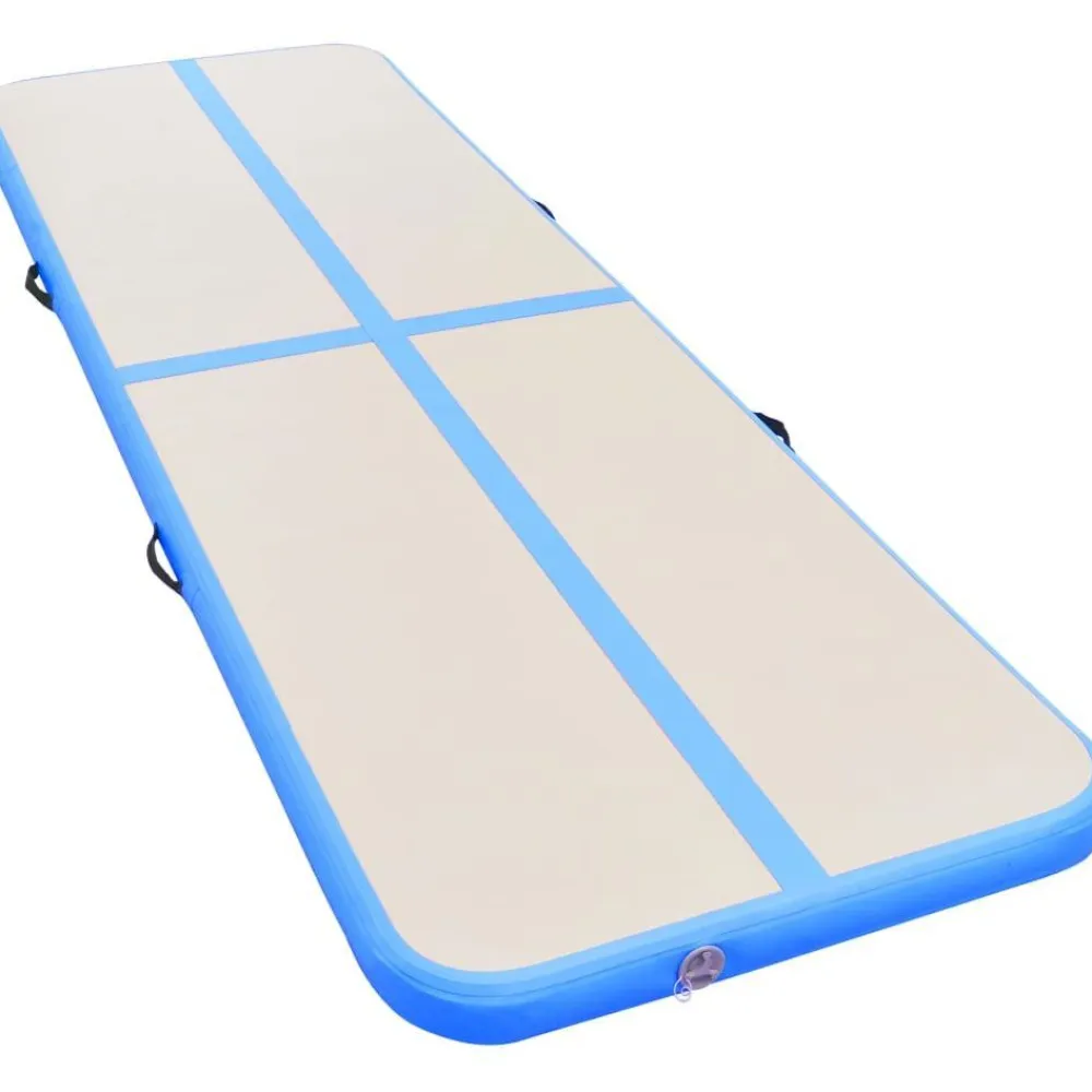 Best FinePRICE Voimistelumatto, täytettävä, pumpulla, 800x100x10cm, PVC, sininen