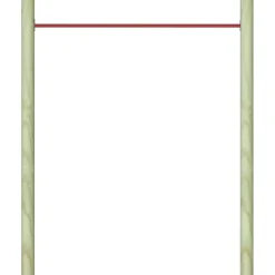 New FinePRICE Voimistelutanko, 125cm, teräs, punainen, eri pakkauskokoja