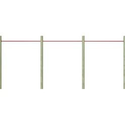 New FinePRICE Voimistelutanko, 125cm, teräs, punainen, eri pakkauskokoja