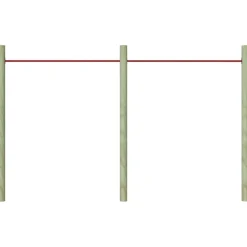 New FinePRICE Voimistelutanko, 125cm, teräs, punainen, eri pakkauskokoja