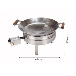 Sale GrillSymbol Wokkisetti PRO-450 Ø 45 cm D-300 kaasupoltin säädinletkusetti